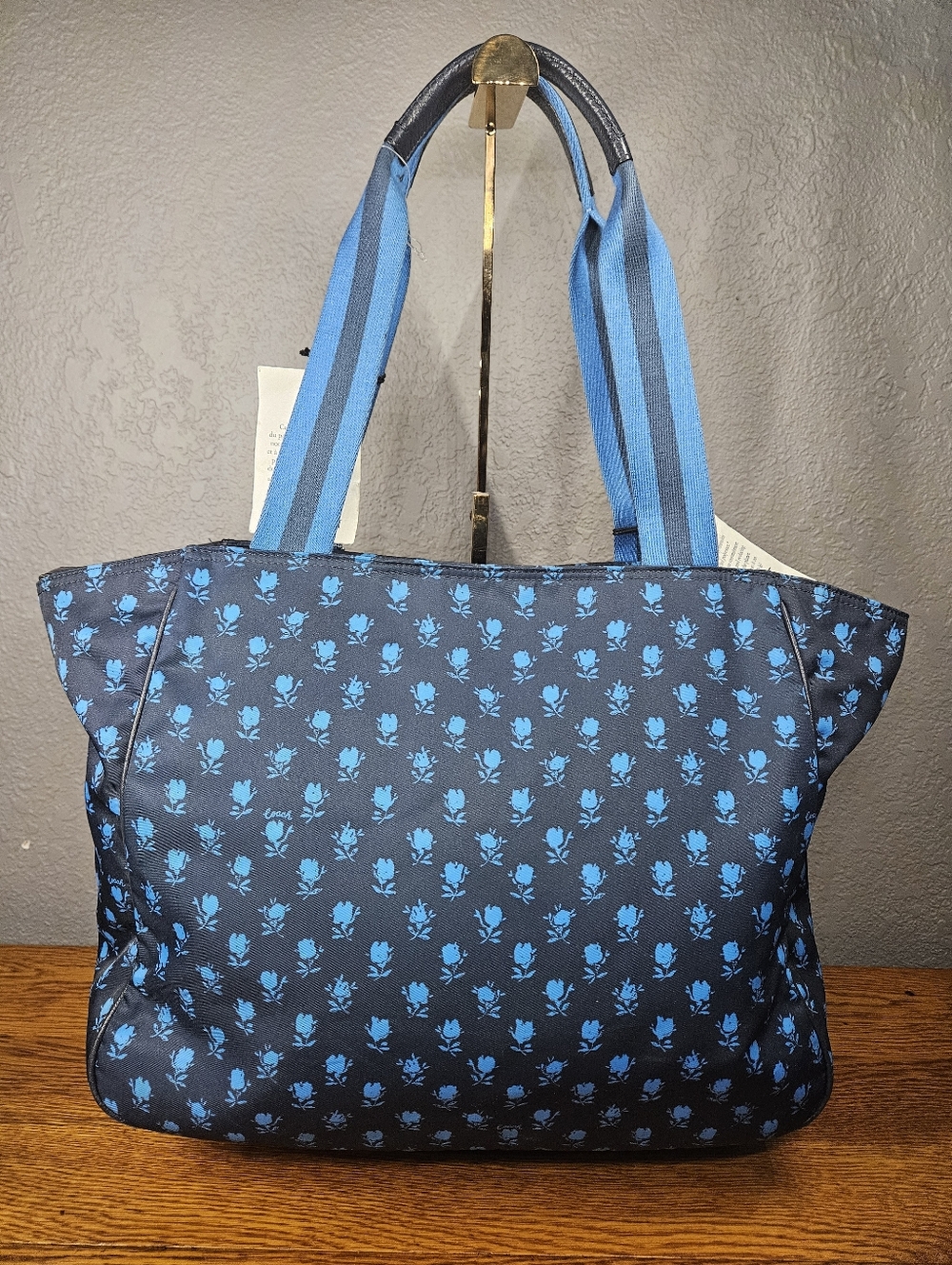 Coach Badlands Floral Print Nylon w/Pebble Leather Trim Tote Bag - Picture 8 of 13